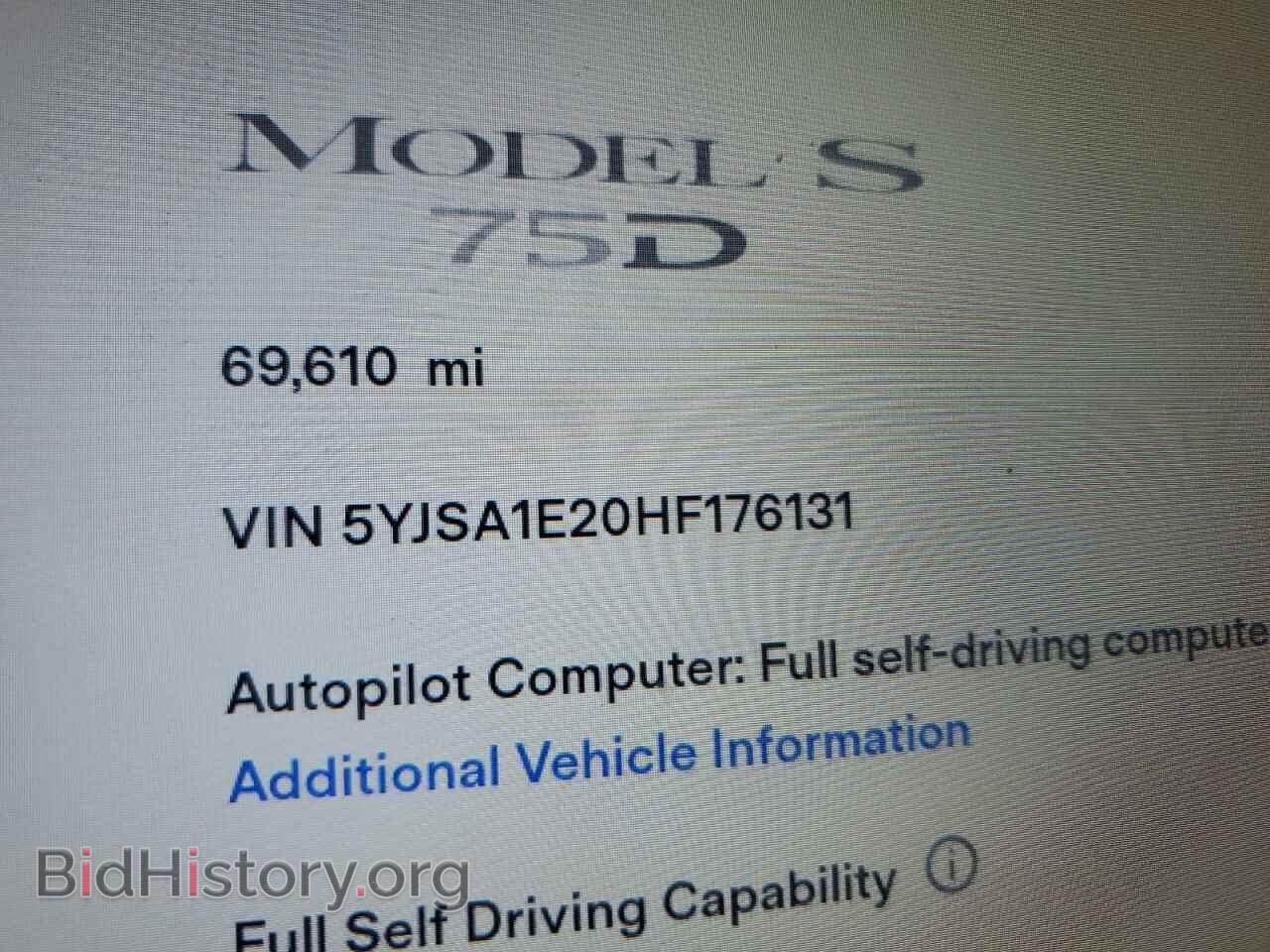 2017 TESLA MODEL S - VIN: 5YJSA1E20HF176131 - Фото 9