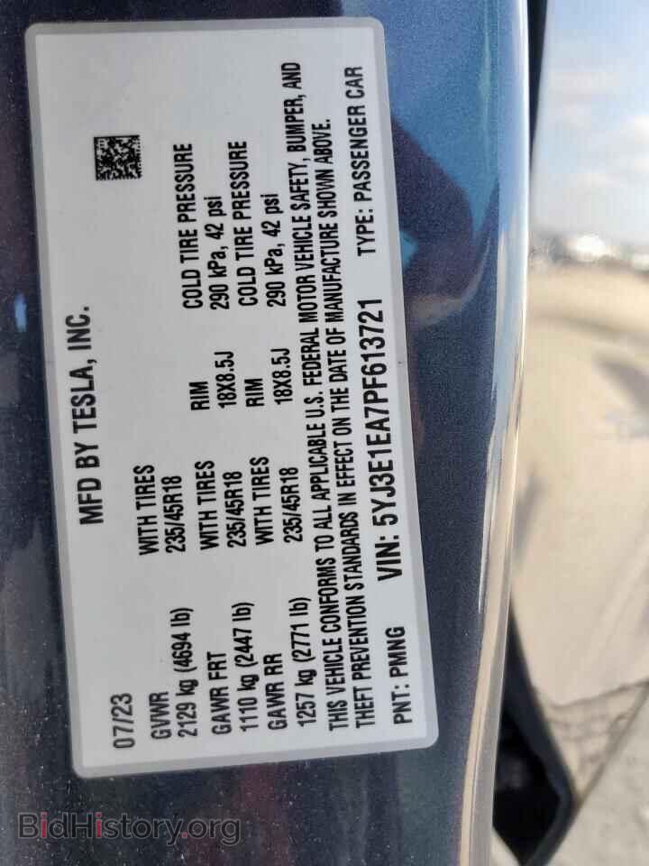 2023 TESLA MODEL 3 - VIN: 5YJ3E1EA7PF613721 - Photo 13