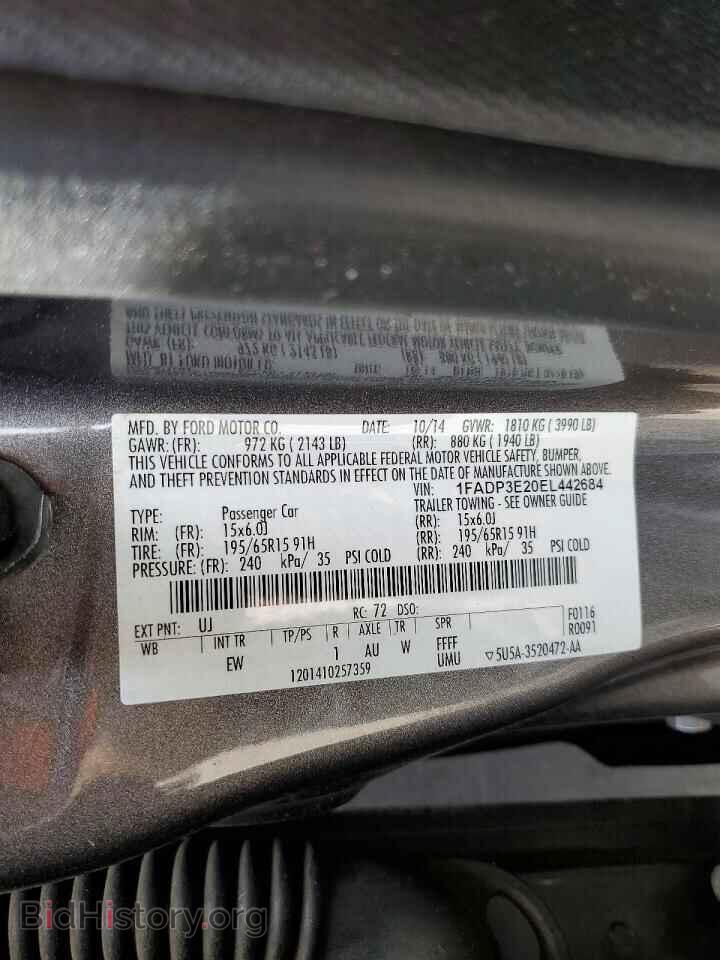 2014 FORD FOCUS - VIN: 1FADP3E20EL442684 - Фото 12
