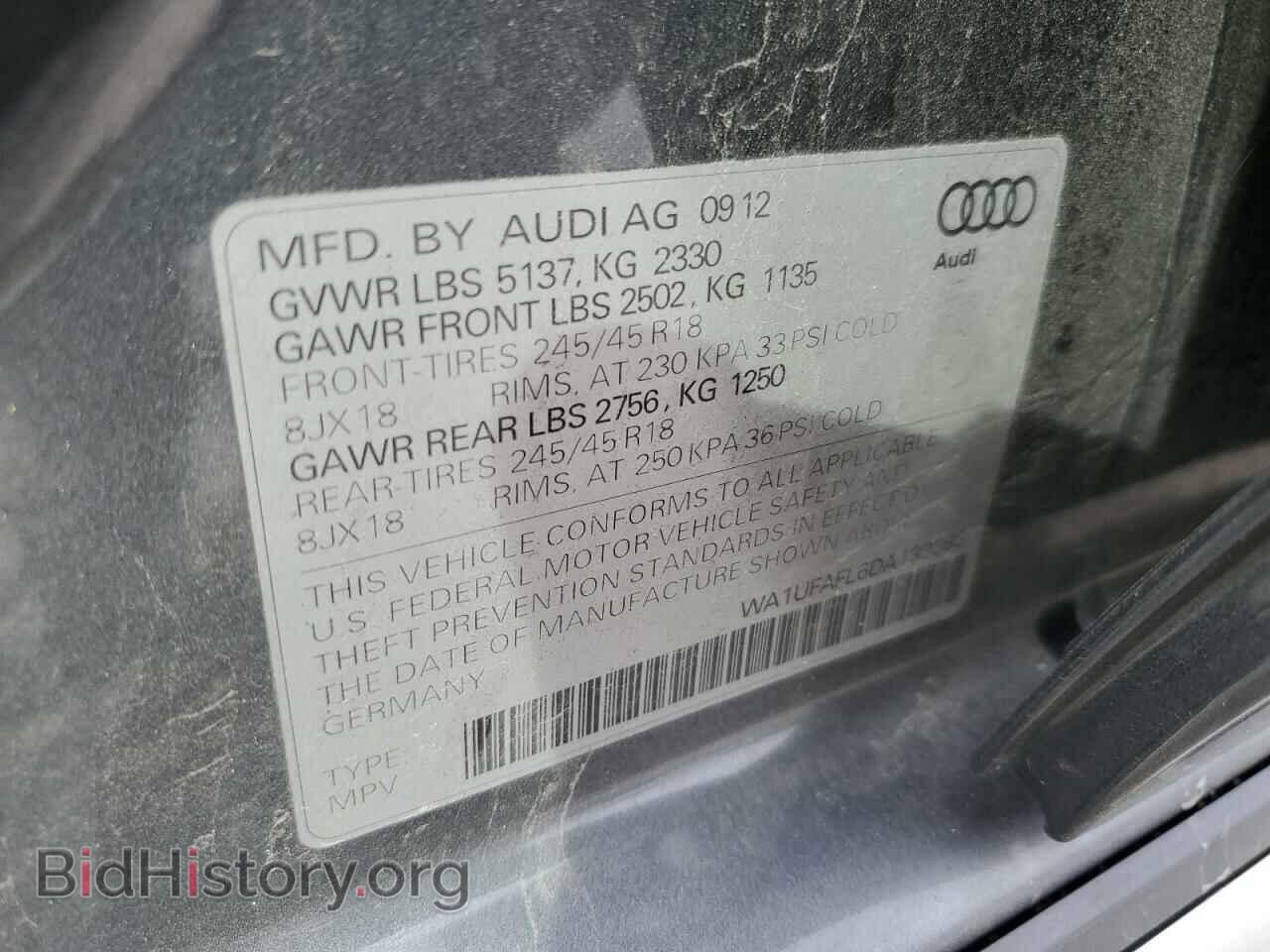 2013 AUDI A4 - VIN: WA1UFAFL6DA133363 - Фото 12