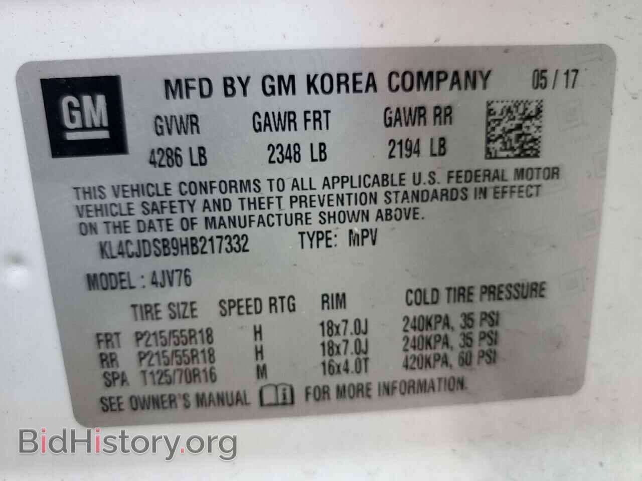 2017 BUICK ENCORE - VIN: KL4CJDSB9HB217332 - Photo 13