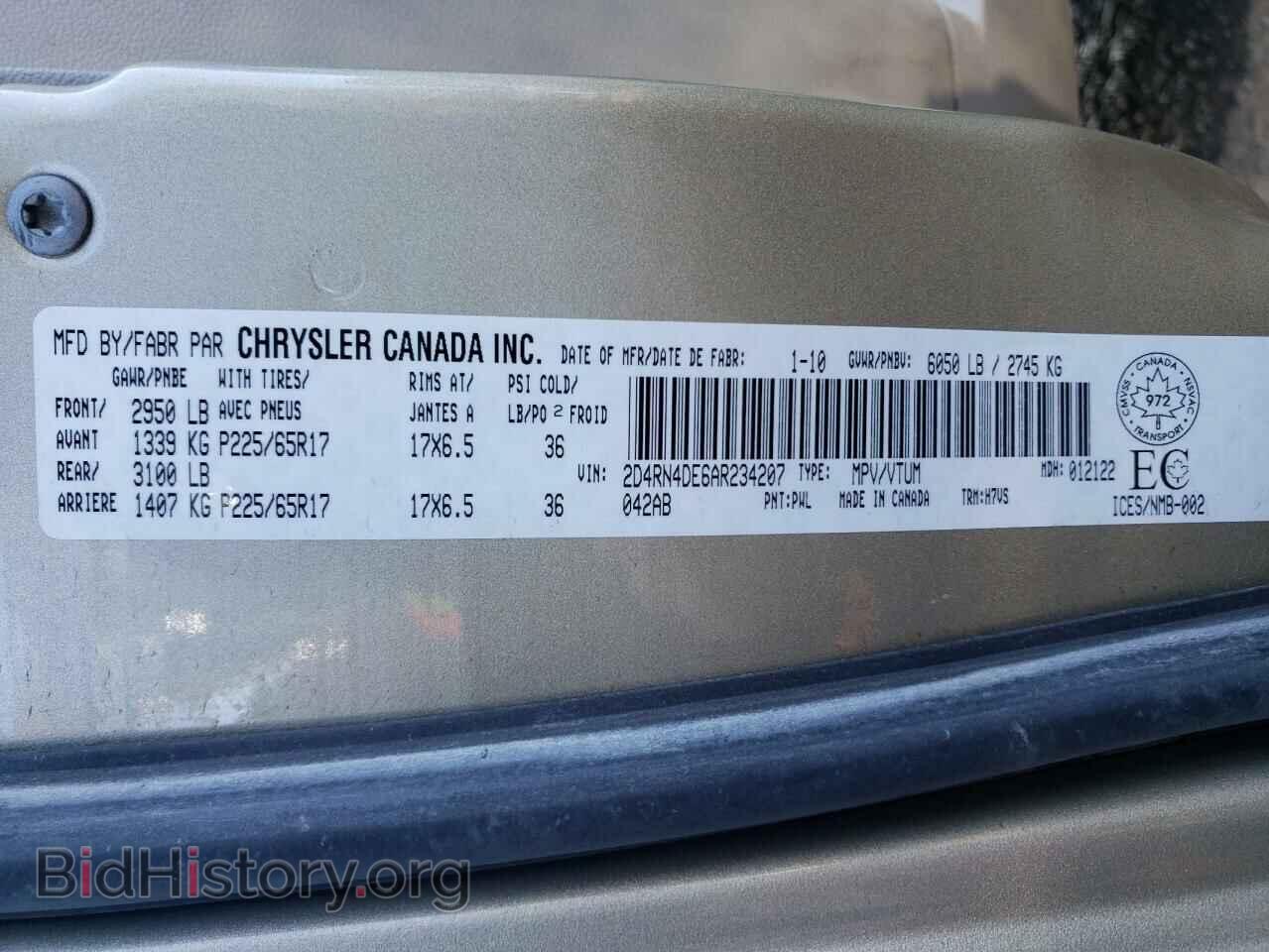 2010 DODGE CARAVAN - VIN: 2D4RN4DE6AR234207 - Фото 10