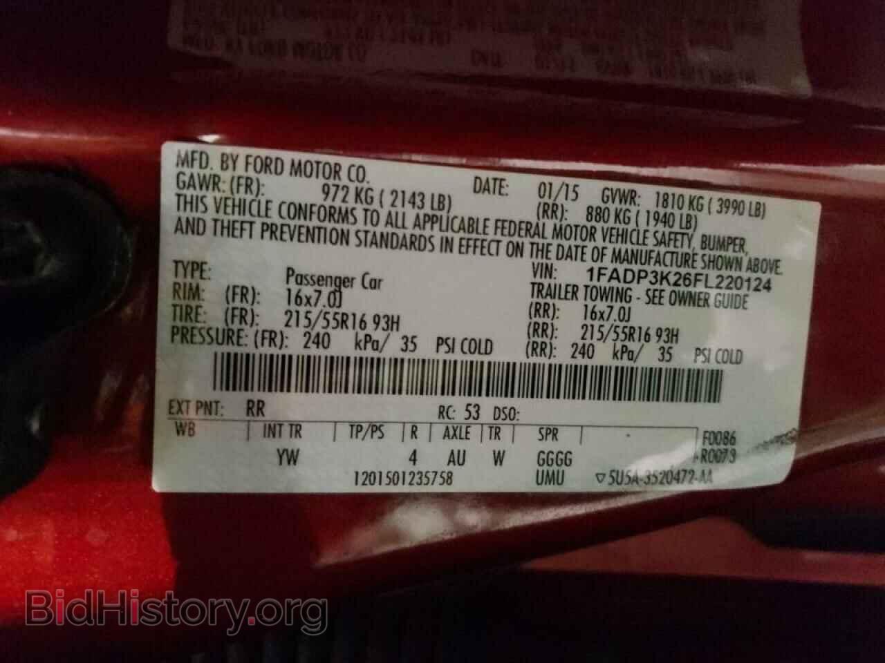 2015 FORD FOCUS - VIN: 1FADP3K26FL220124 - Фото 10