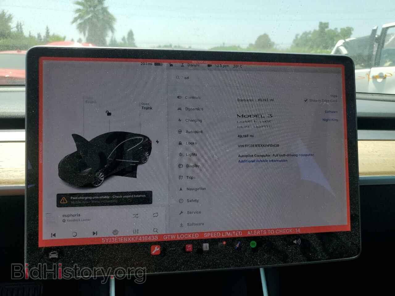 2019 TESLA MODEL 3 - VIN: 5YJ3E1EBXKF418438 - Фото 9