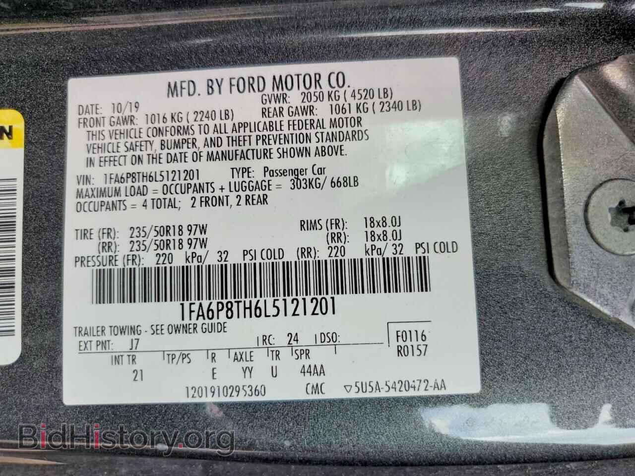 2020 FORD MUSTANG - VIN: 1FA6P8TH6L5121201 - Фото 13