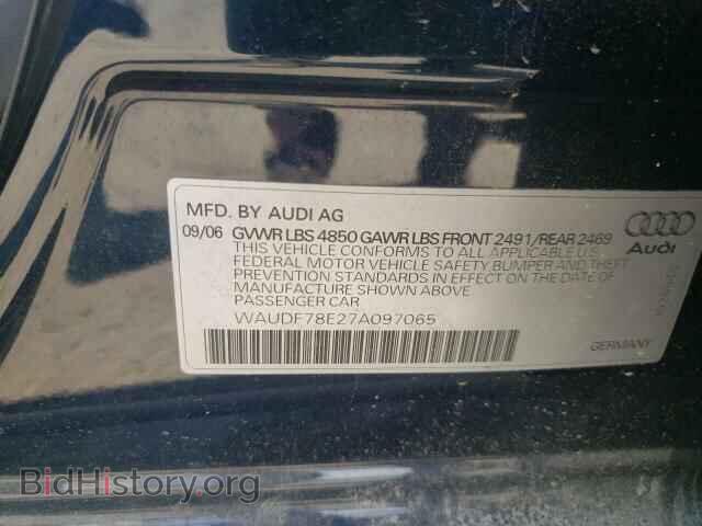 2007 AUDI A4 - VIN: WAUDF78E27A097065 - Фото 10