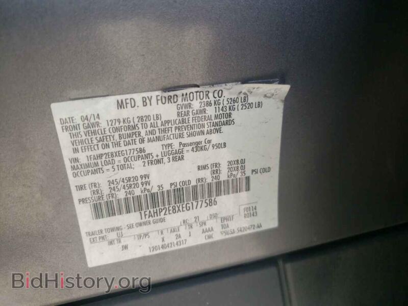 2014 Ford TAURUS (VIN 1FAHP2E8XEG177586) — photo 10 of 10