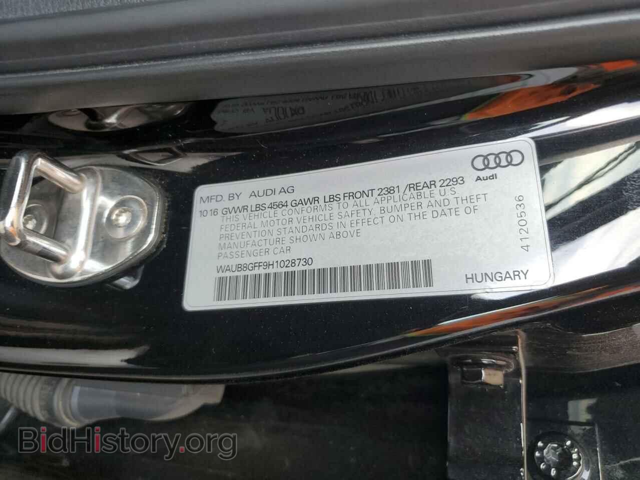 2017 AUDI A3 - VIN: WAUB8GFF9H1028730 - Фото 12