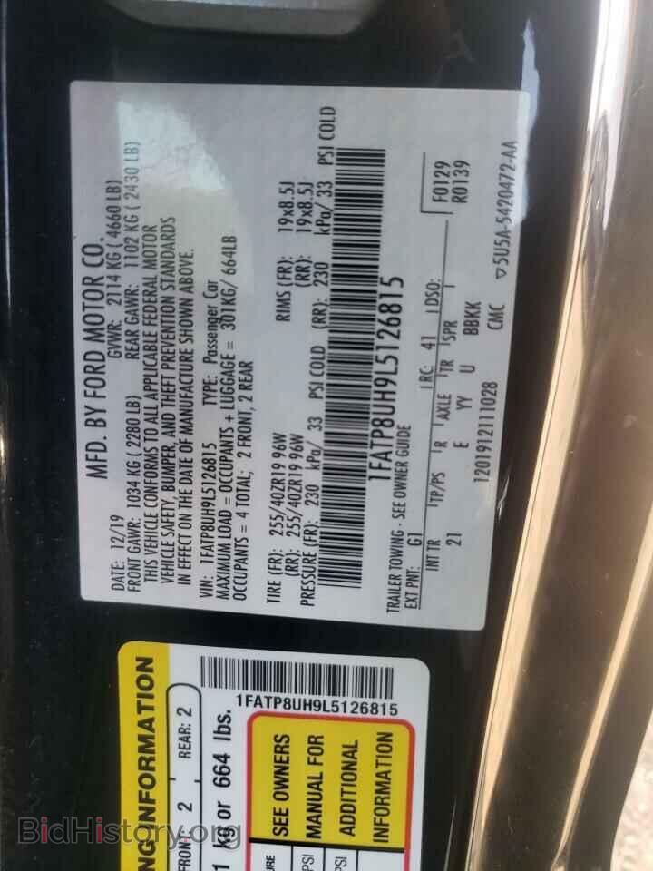 2020 FORD ALL Models - VIN: 1FATP8UH9L5126815 - Фото 12