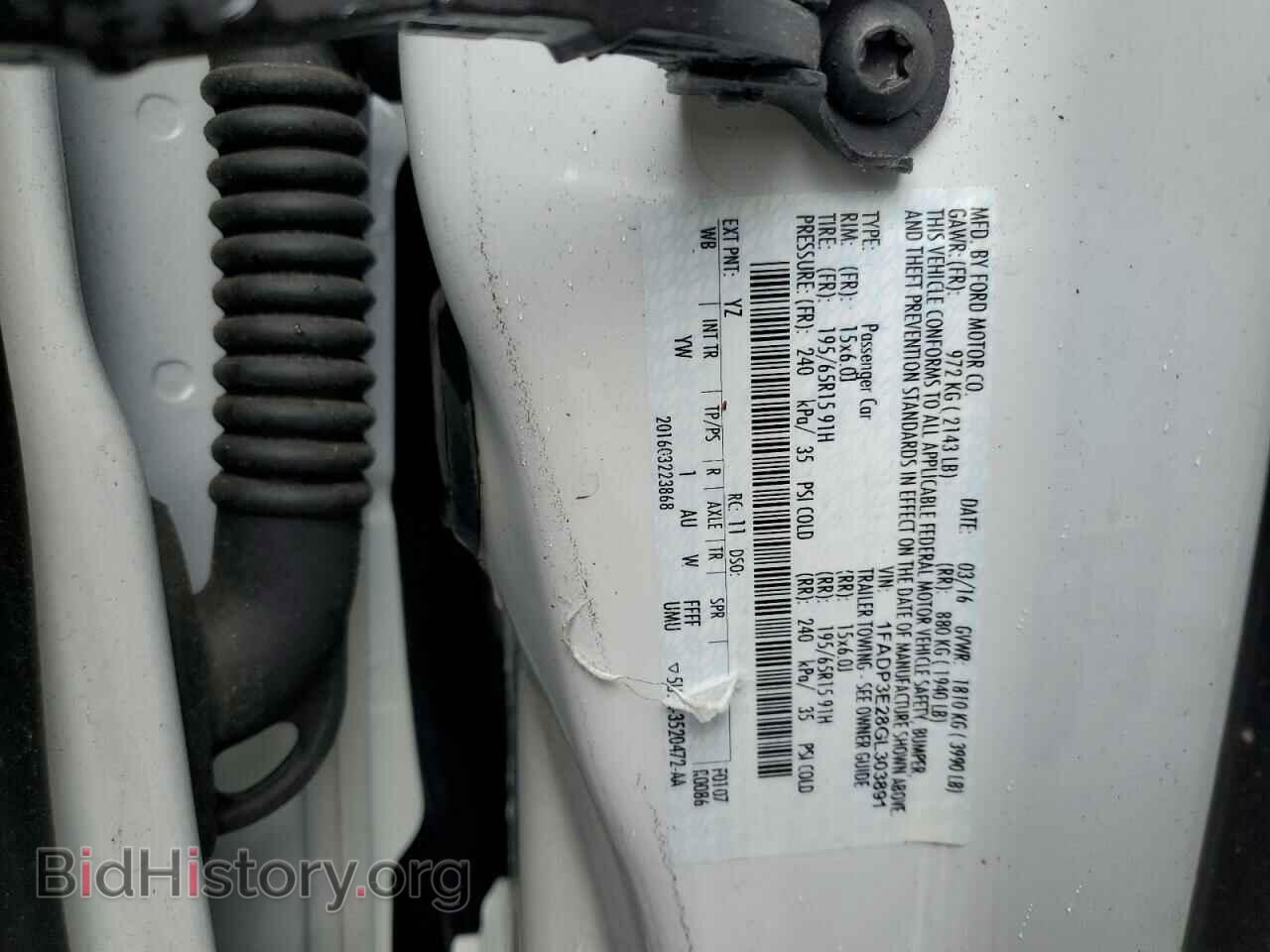 2016 FORD FOCUS - VIN: 1FADP3E28GL303891 - Фото 13