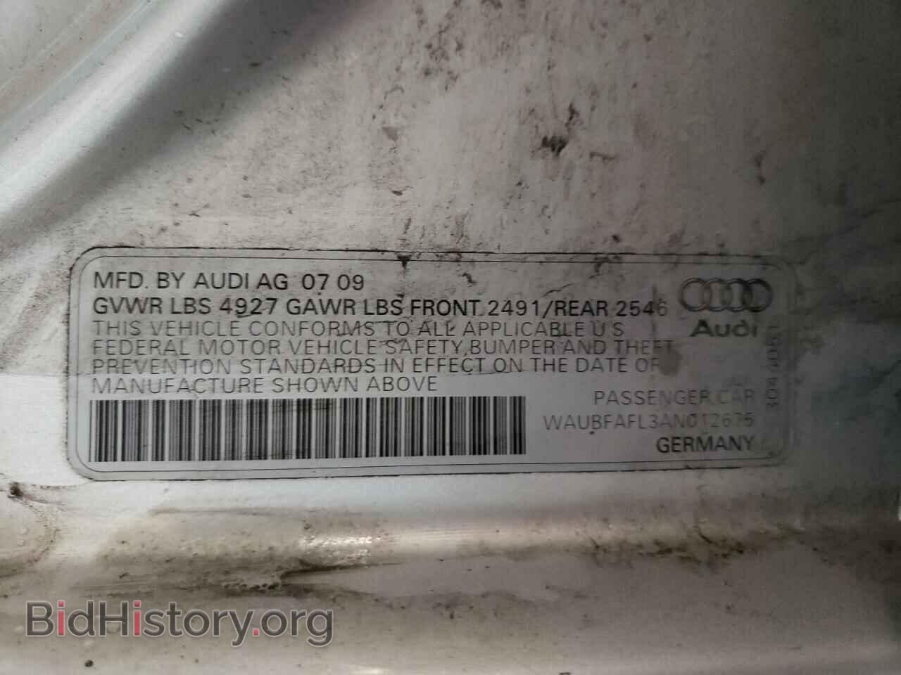 2010 AUDI A4 - VIN: WAUBFAFL3AN012675 - Фото 10