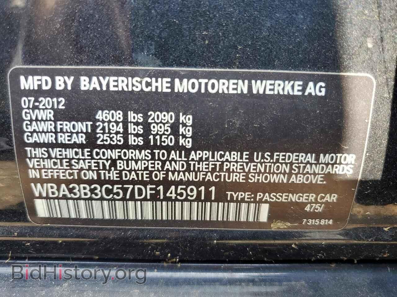 2013 BMW 3 SERIES - VIN: WBA3B3C57DF145911 - Photo 12