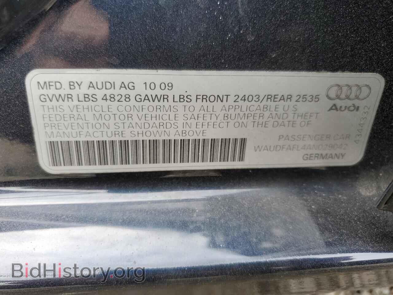 2010 AUDI A4 - VIN: WAUDFAFL4AN029042 - Фото 12