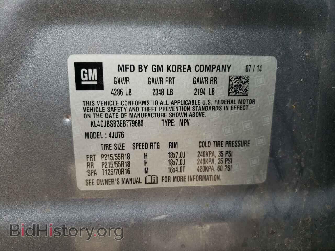 2014 BUICK ENCORE - VIN: KL4CJBSB3EB779680 - Photo 10