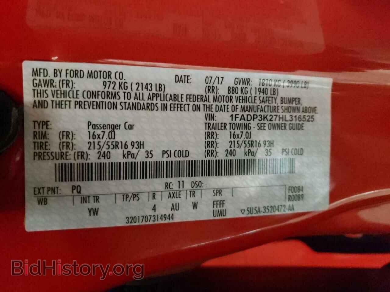 2017 FORD FOCUS - VIN: 1FADP3K27HL316525 - Фото 10