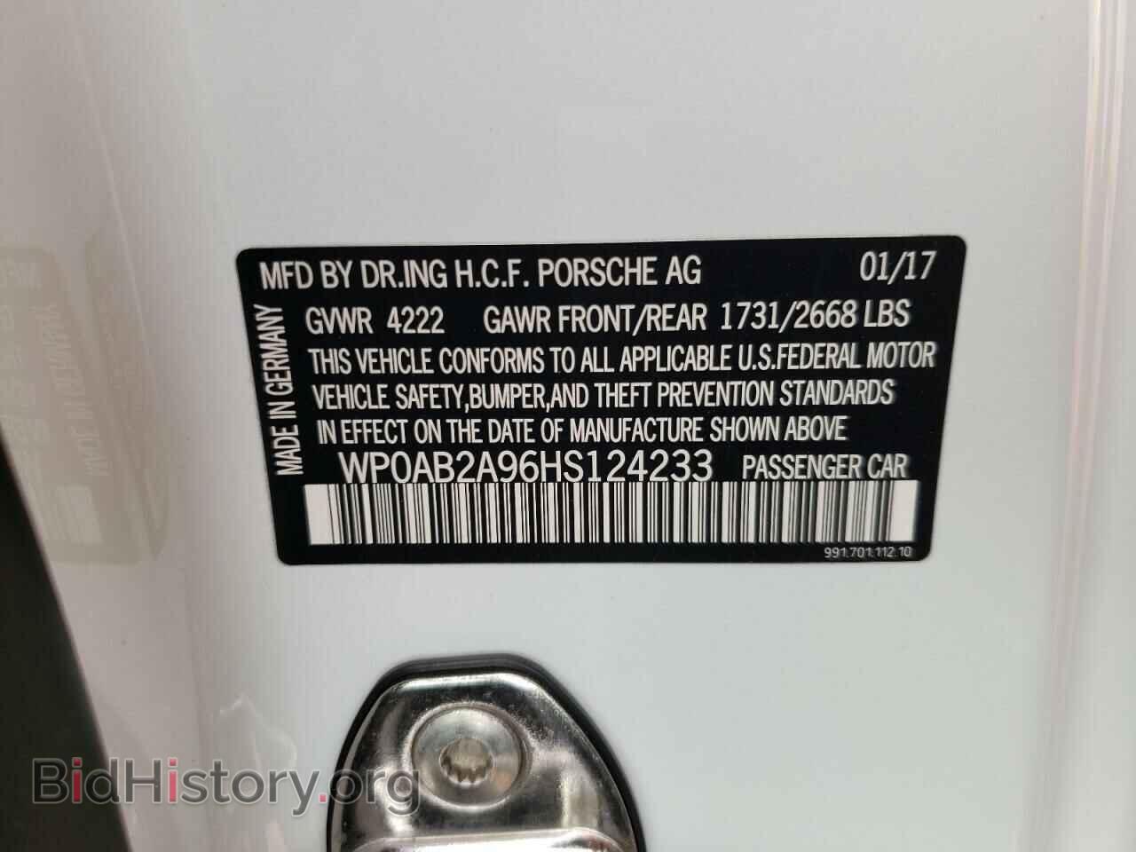 2017 PORSCHE 911 - VIN: WP0AB2A96HS124233 - Фото 10