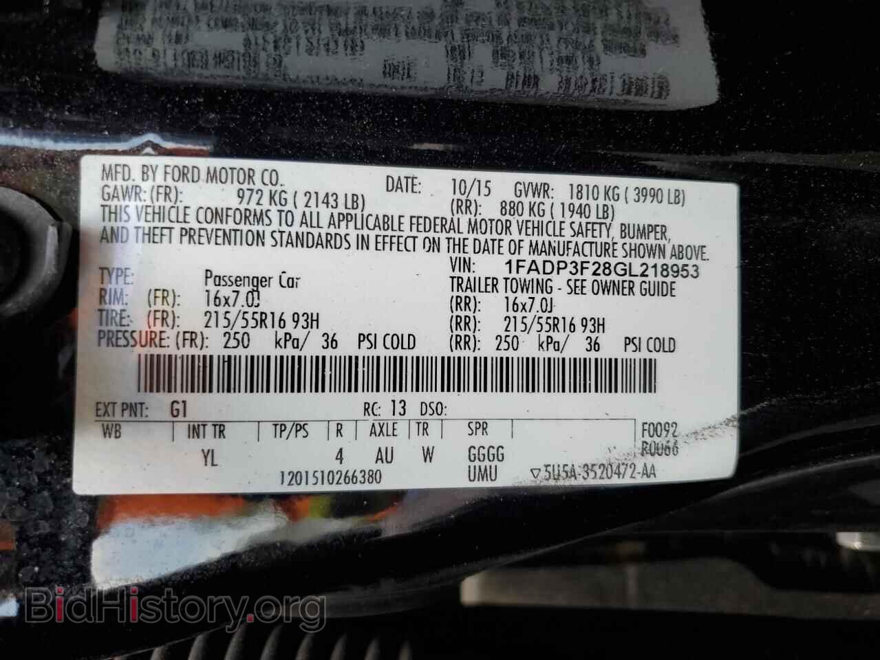 2016 FORD FOCUS - VIN: 1FADP3F28GL218953 - Фото 13