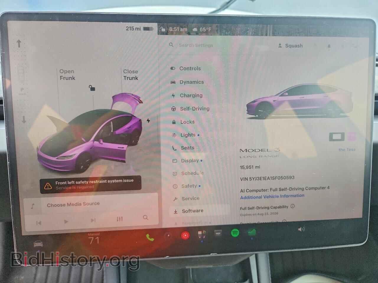 2025 TESLA MODEL 3 - VIN: 5YJ3E1EA1SF050593 - Фото 9