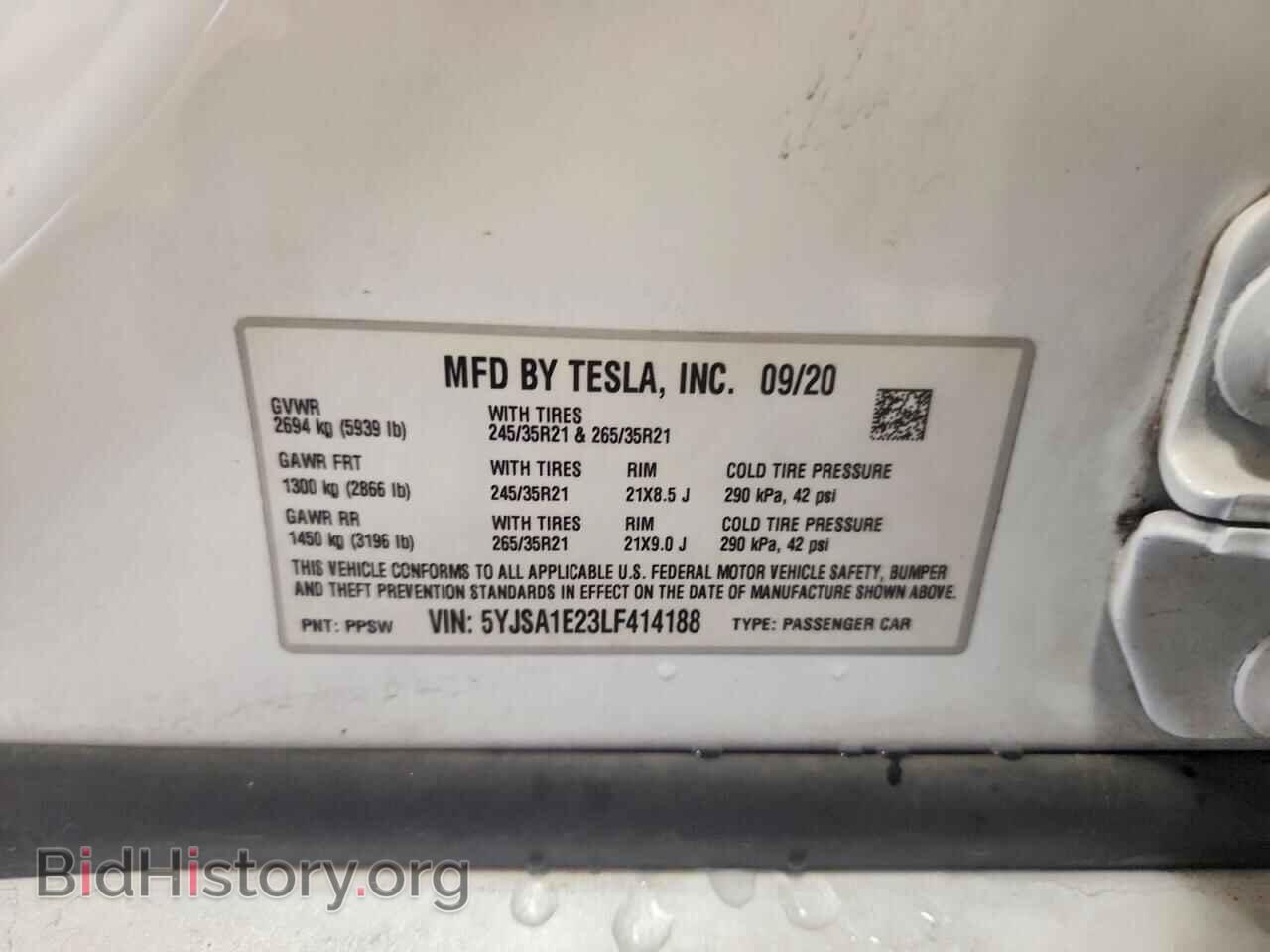 2020 TESLA MODEL S - VIN: 5YJSA1E23LF414188 - Photo 12
