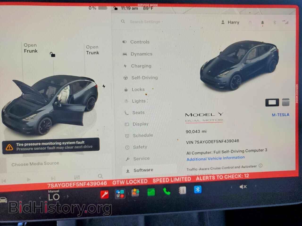 2022 TESLA MODEL Y - VIN: 7SAYGDEF5NF439046 - Photo 9