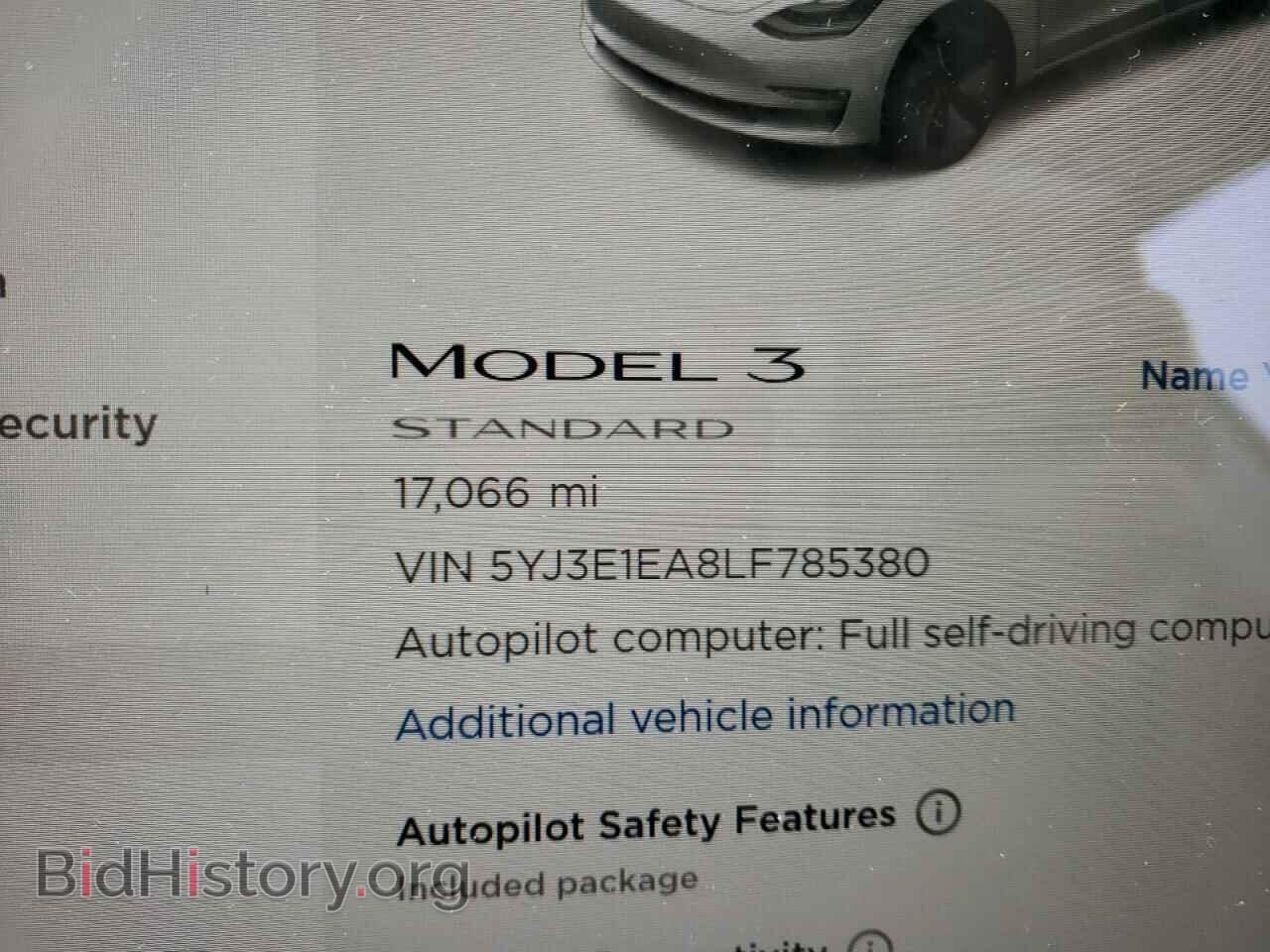 2020 TESLA MODEL 3 - VIN: 5YJ3E1EA8LF785380 - Photo 8