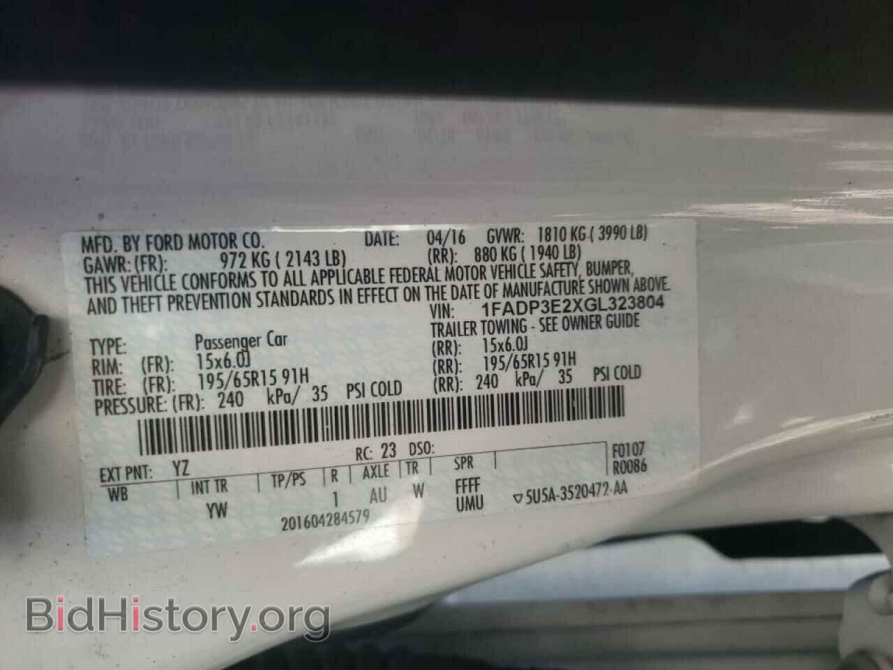 2016 FORD FOCUS - VIN: 1FADP3E2XGL323804 - Photo 10