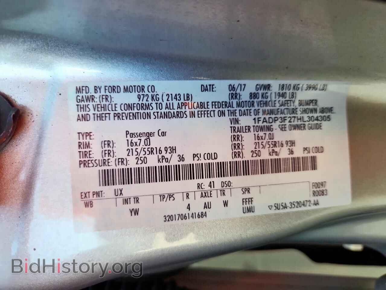 2017 FORD FOCUS - VIN: 1FADP3F27HL304305 - Фото 12