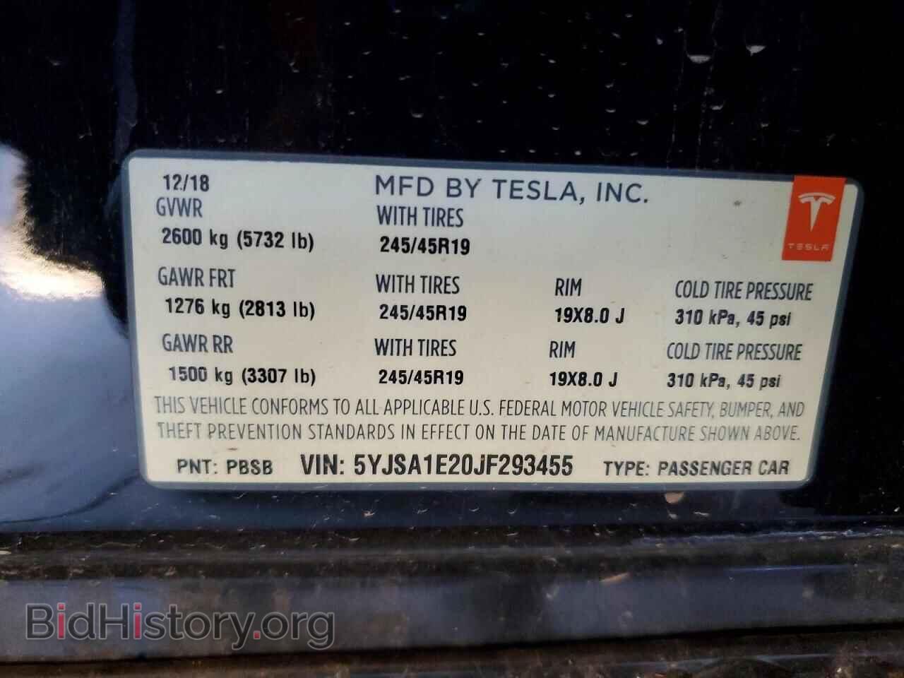 2018 TESLA MODEL S - VIN: 5YJSA1E20JF293455 - Photo 12