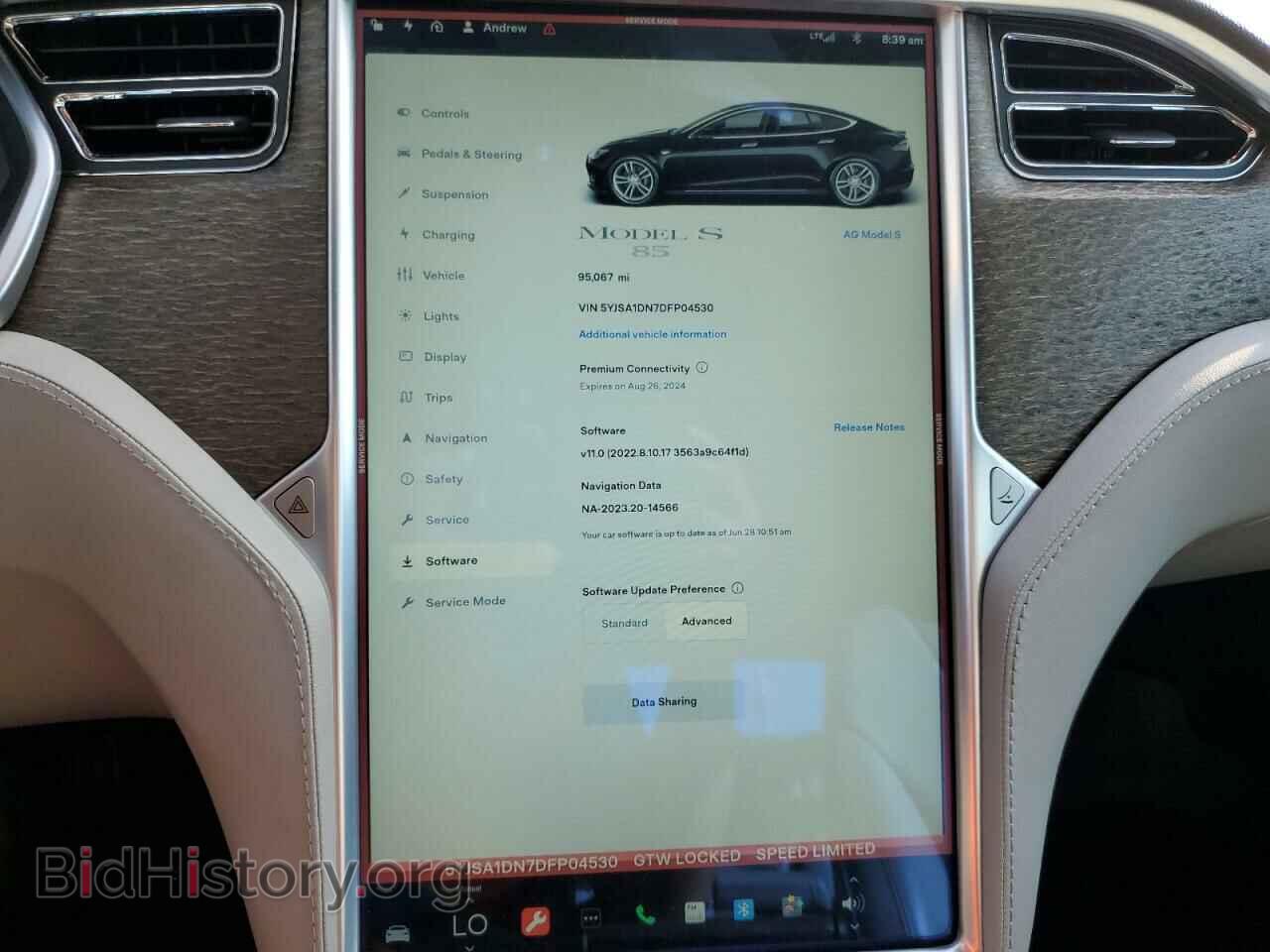 2013 TESLA MODEL S - VIN: 5YJSA1DN7DFP04530 - Photo 9