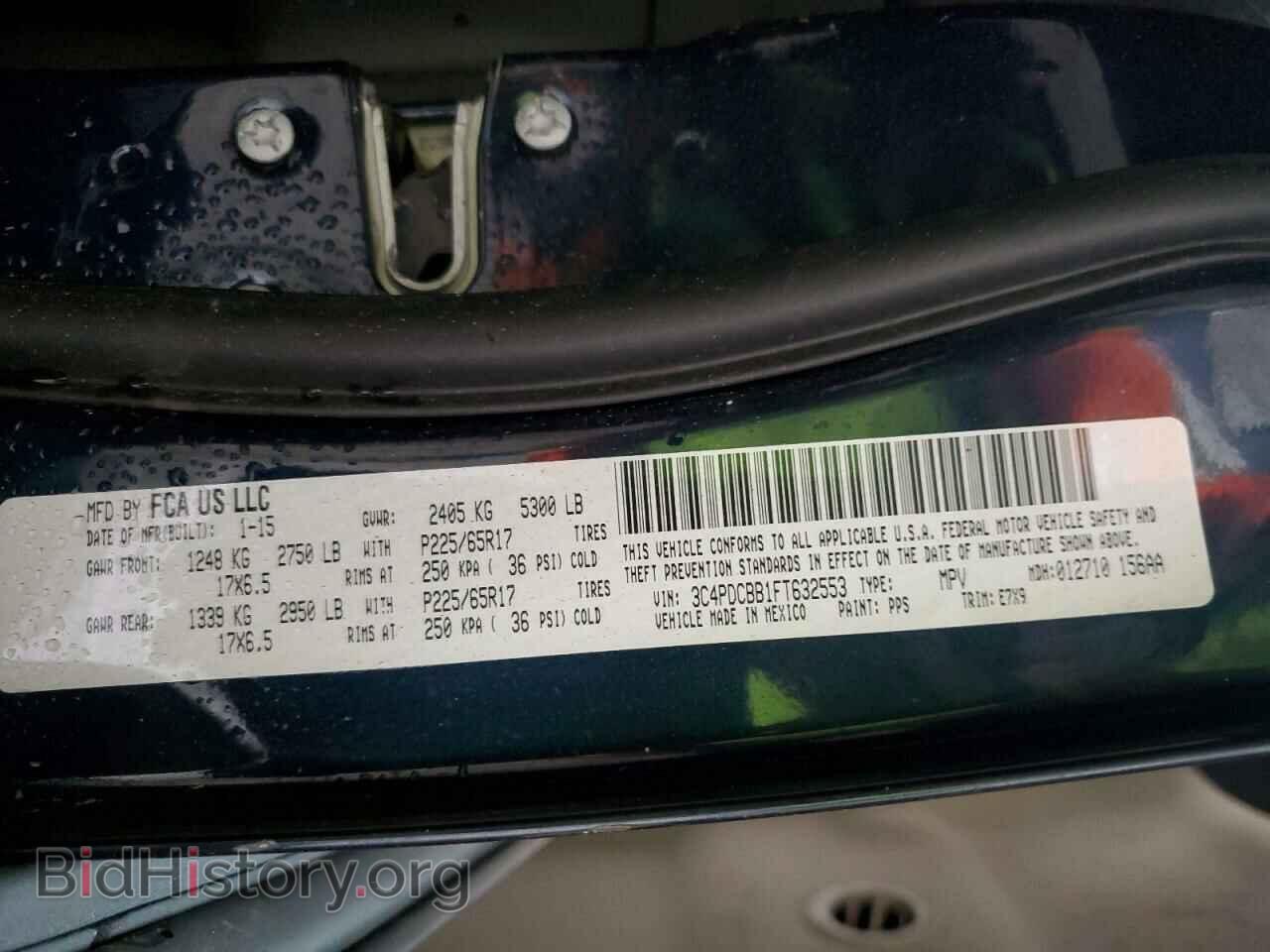 2015 DODGE JOURNEY - VIN: 3C4PDCBB1FT632553 - Photo 14