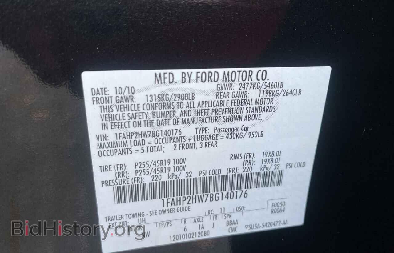 2011 FORD TAURUS - VIN: 1FAHP2HW7BG140176 - Фото 10