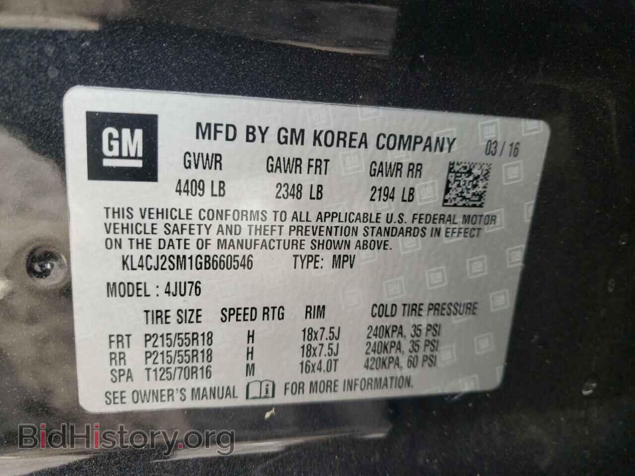 2016 BUICK ENCORE - VIN: KL4CJ2SM1GB660546 - Фото 10