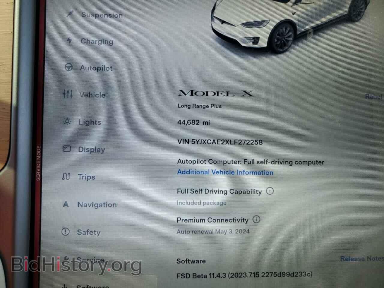 2020 TESLA MODEL X - VIN: 5YJXCAE2XLF272258 - Фото 9