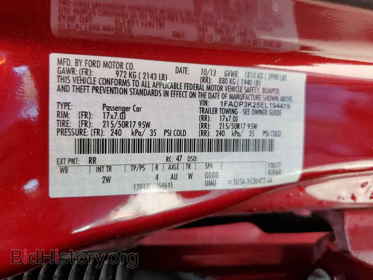2014 FORD FOCUS - VIN: 1FADP3K25EL194419 - Photo 13