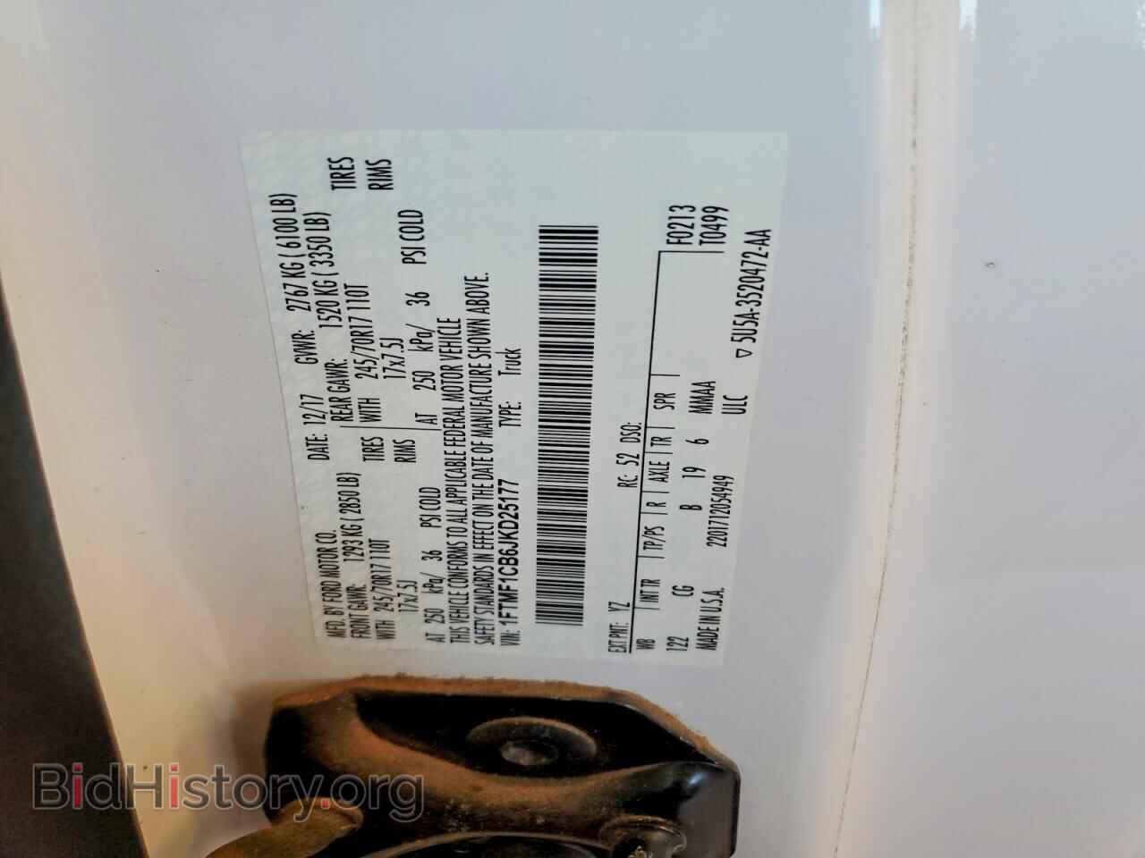 2018 FORD F150 - VIN: 1FTMF1CB6JKD25177 - Фото 12