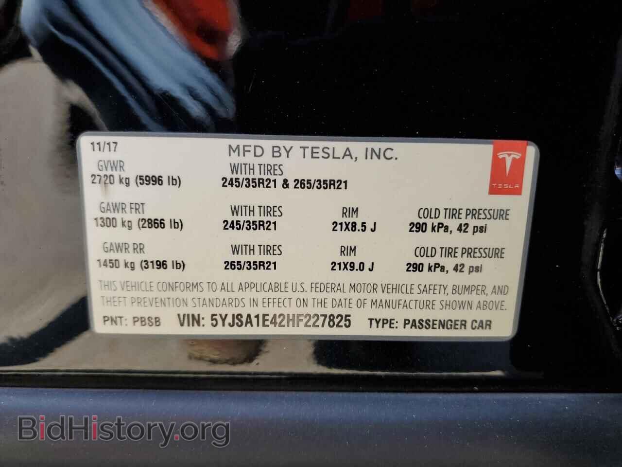 2017 TESLA MODEL S - VIN: 5YJSA1E42HF227825 - Photo 12
