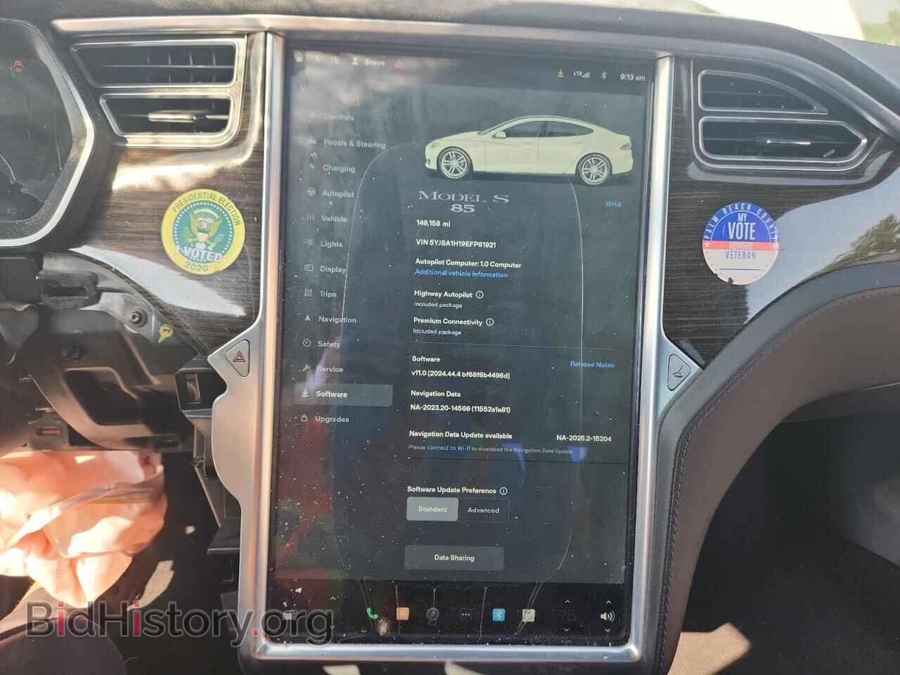 2014 TESLA MODEL S - VIN: 5YJSA1H19EFP61921 - Photo 9