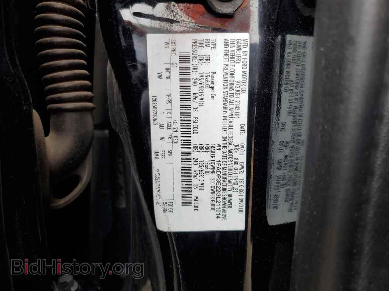 2016 FORD ALL Models - VIN: 1FADP3E22GL211014 - Photo 12