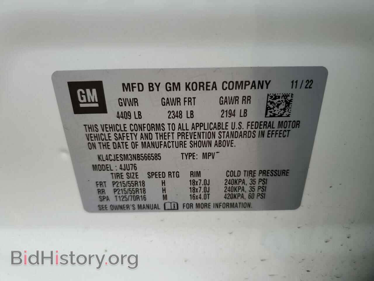 2022 BUICK ENCORE - VIN: KL4CJESM3NB566585 - Фото 12