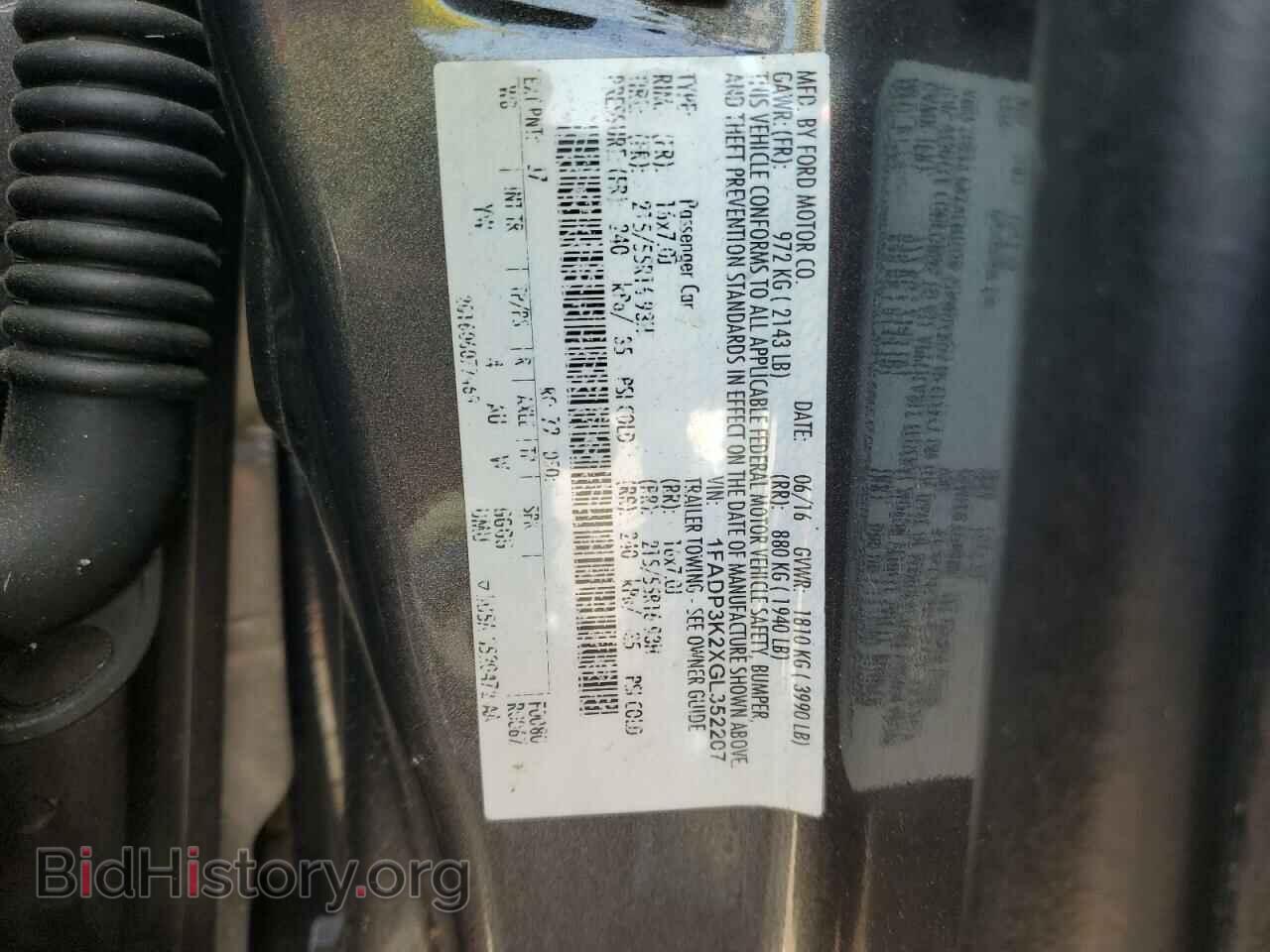 2016 FORD FOCUS - VIN: 1FADP3K2XGL352207 - Фото 12