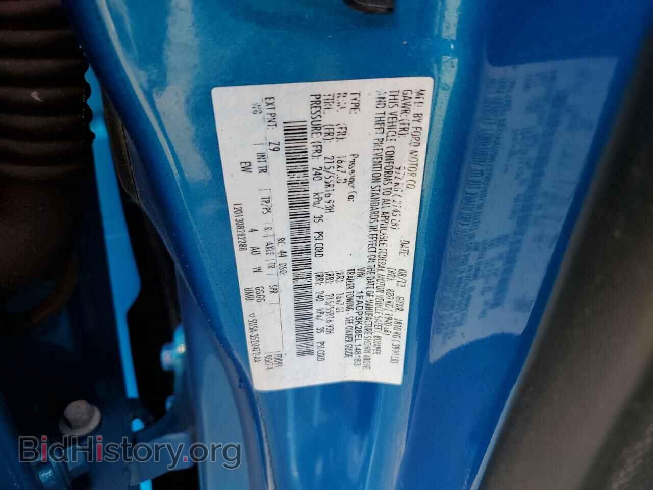 2014 FORD FOCUS - VIN: 1FADP3K28EL148163 - Фото 10