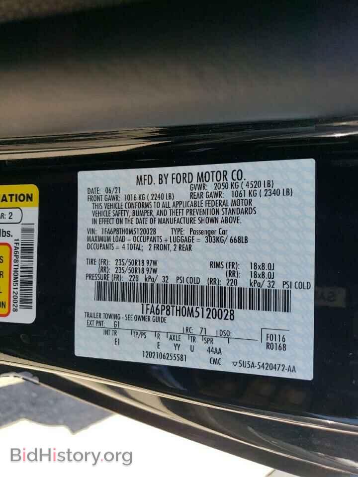 2021 FORD ALL Models - VIN: 1FA6P8TH0M5120028 - Фото 13