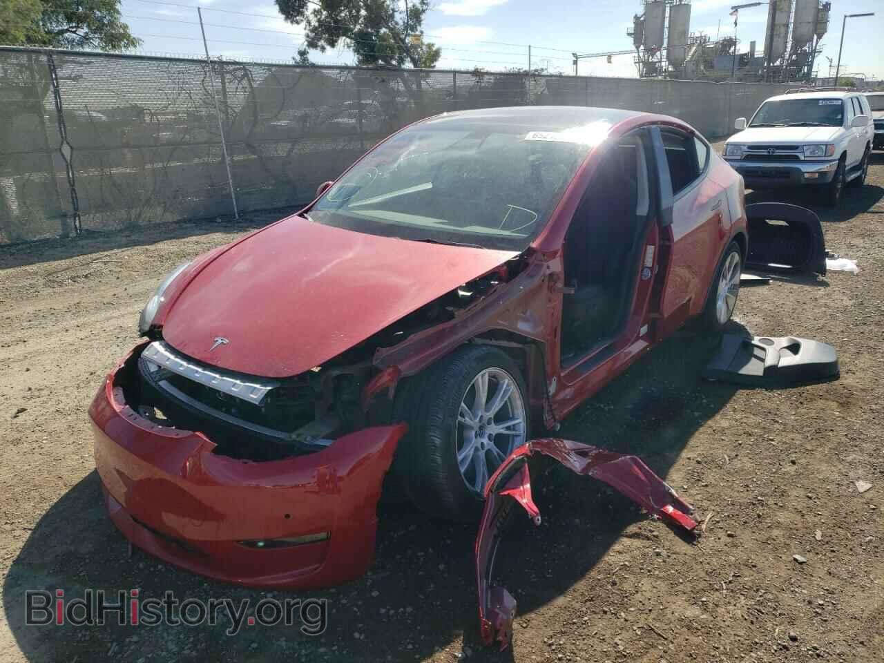 2022 TESLA MODEL Y - VIN: 7SAYGDEE6NF356684 - Фото 2