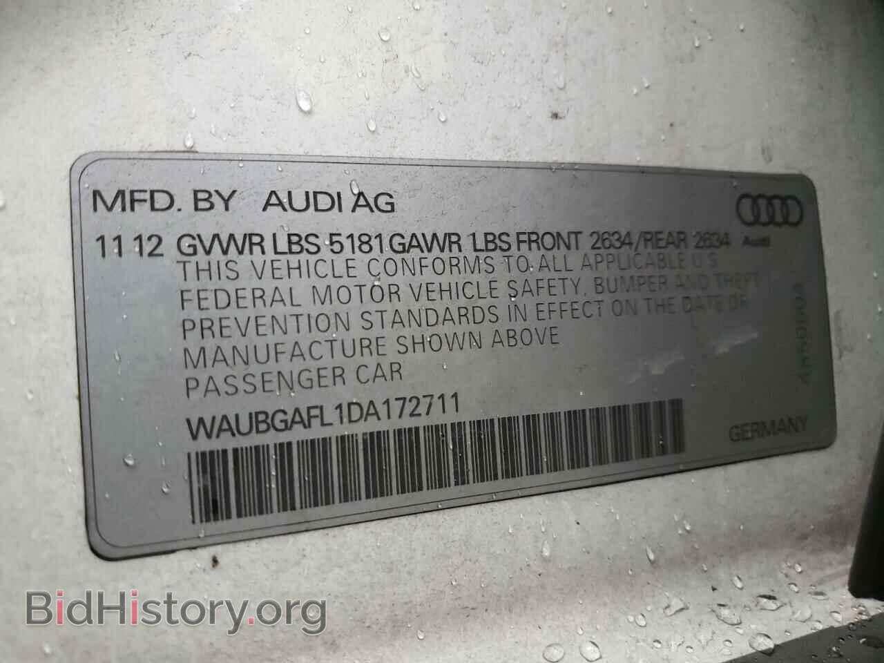 2013 AUDI S4/RS4 - VIN: WAUBGAFL1DA172711 - Фото 10