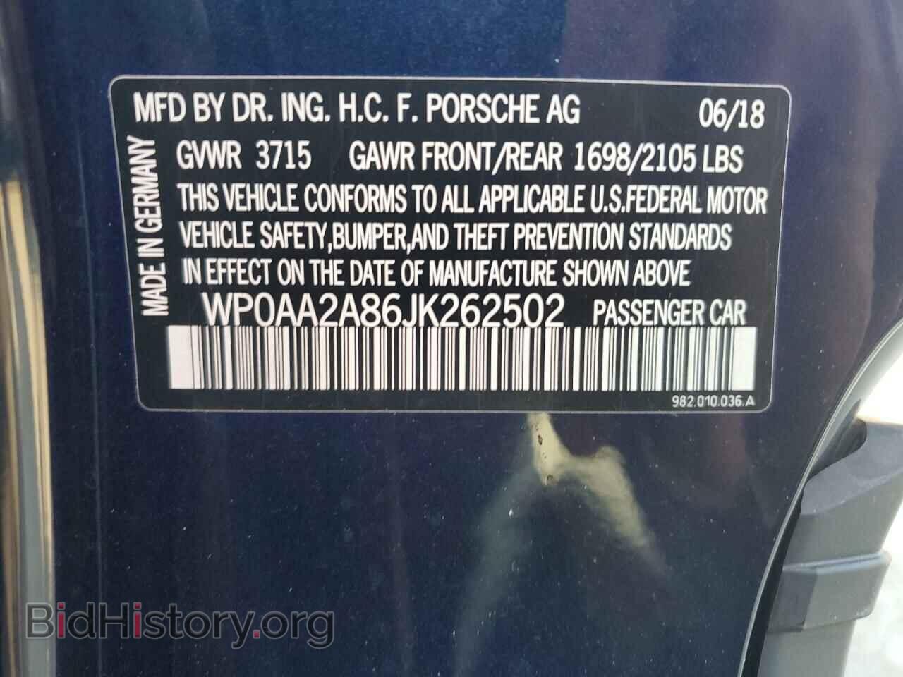 2018 PORSCHE CAYMAN - VIN: WP0AA2A86JK262502 - Фото 13