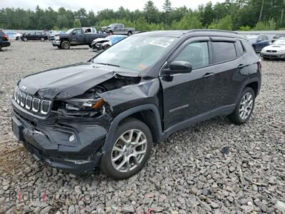 2022 Jeep COMPASS Latitude LUX, черный — VIN 3C4NJDFB4NT230394, Copart