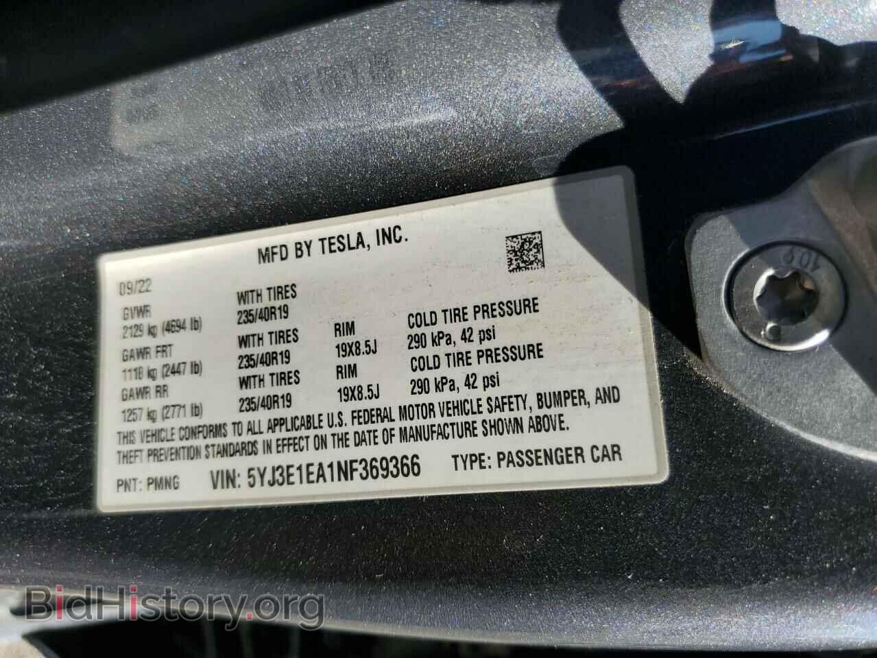 2022 TESLA MODEL 3 - VIN: 5YJ3E1EA1NF369366 - Photo 12