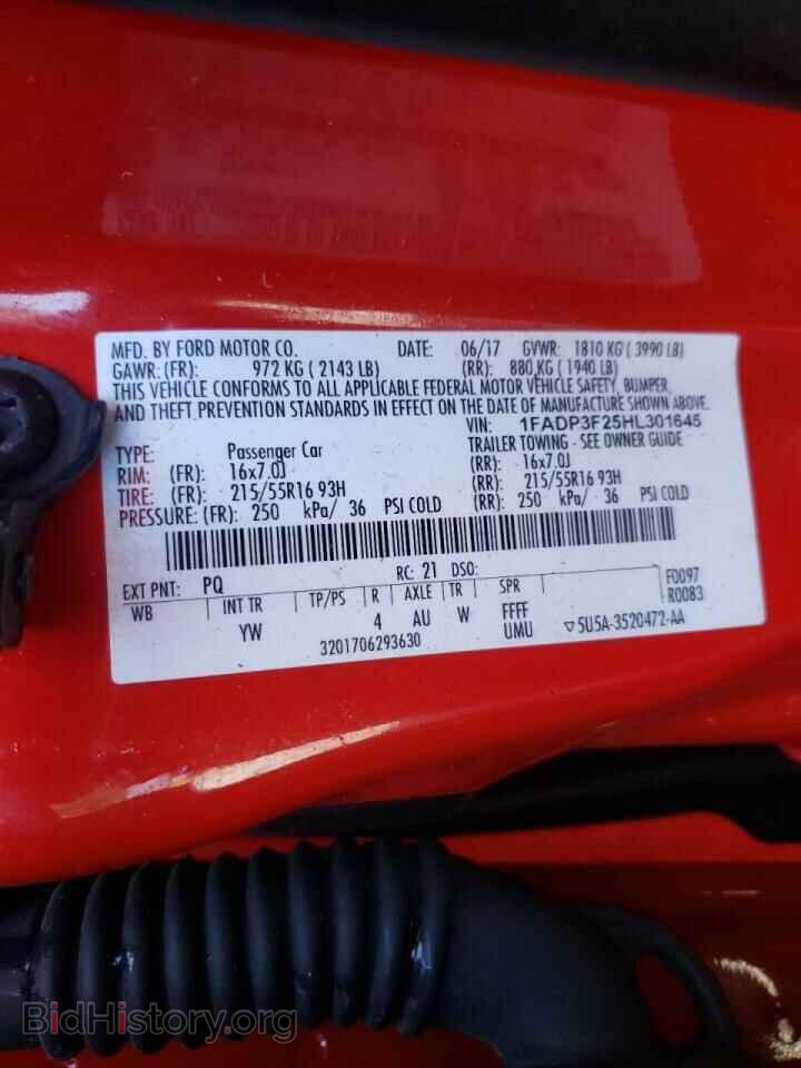 2017 FORD FOCUS - VIN: 1FADP3F25HL301645 - Фото 10