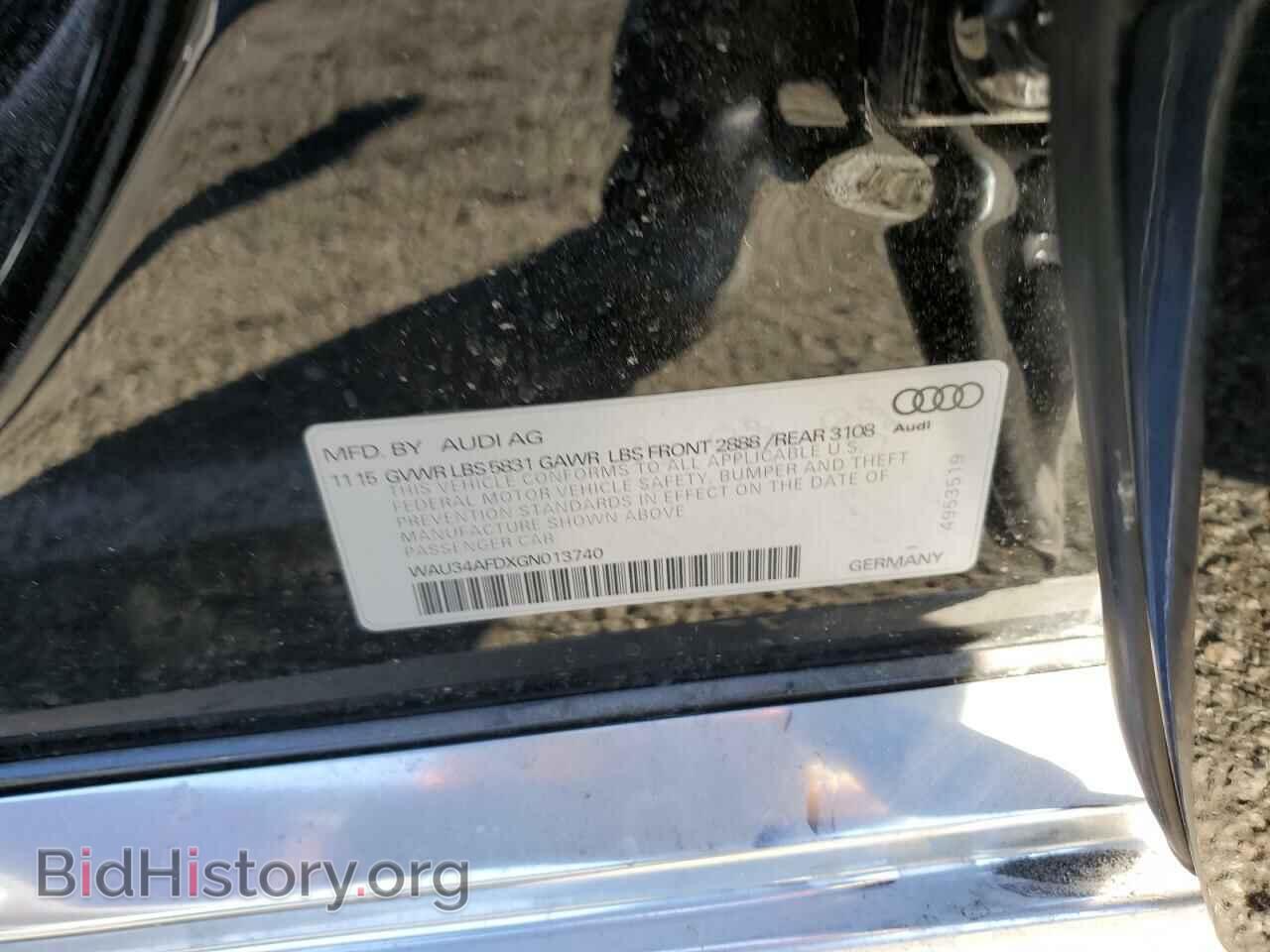 2016 AUDI A8 - VIN: WAU34AFDXGN013740 - Фото 10
