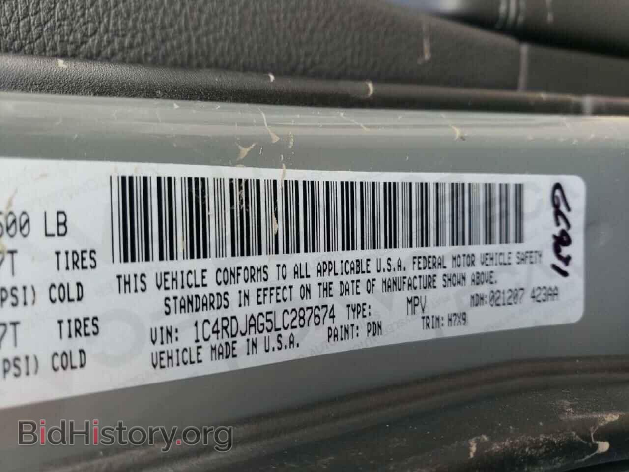 2020 DODGE DURANGO - VIN: 1C4RDJAG5LC287674 - Photo 10